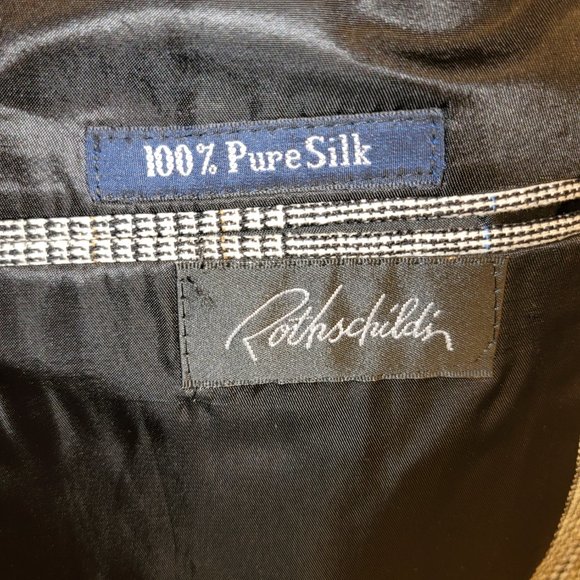 Burberry Men's Blazer - Black/White Pattern - Measurements in Description - Picture 5 of 6